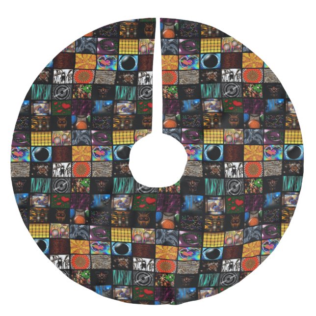 Decorative Pop Arts Pattern  Brushed Polyester Tree Skirt (Front)