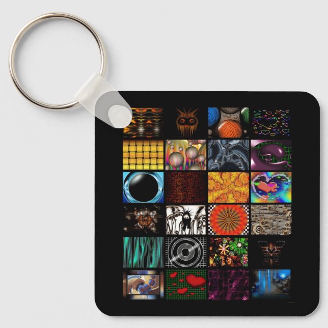 Decorative Pop Arts Pattern  Key Ring (Front)