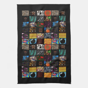 Decorative Pop Arts Pattern Tea Towel