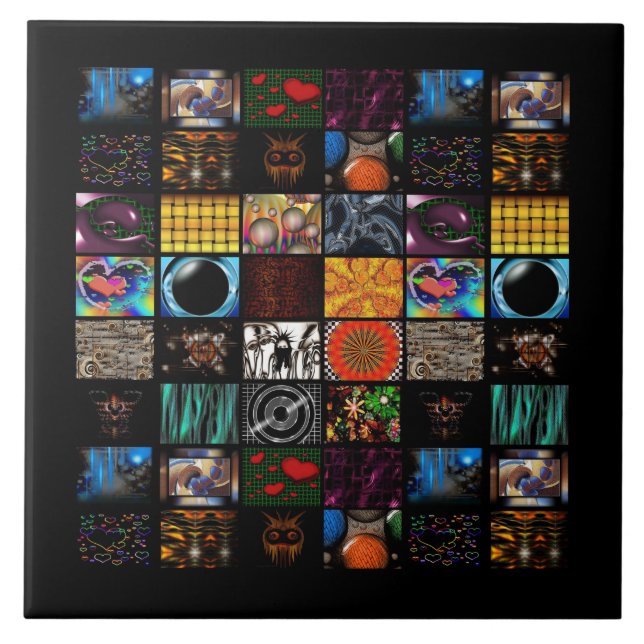 Decorative Pop Arts Pattern  Tile (Front)