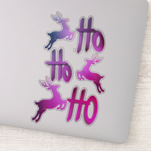 Decorative purple and violet ho ho reindeer