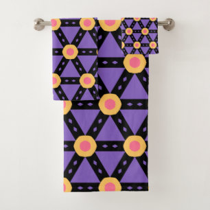 Decorative Purple Bath Towel Set