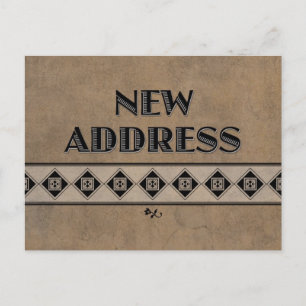 Decorative Purple Change of Address Post Cards