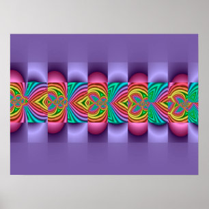 Decorative Purple Fractal  Poster