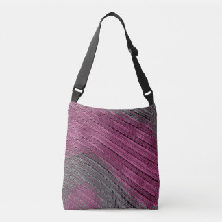 Decorative Purple Grey Crossbody Bag