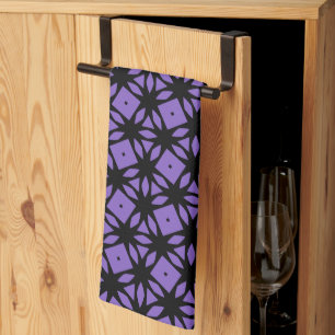 Decorative Purple Tea Towel
