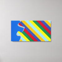Decorative Puzzle Piece Abstract Pop Art Canvas