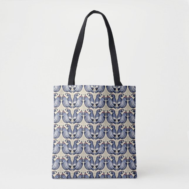 Decorative Quail Bird Pattern Tote Bag (Front)