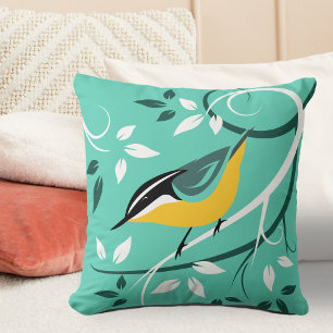 Decorative Red Breasted Nuthatch Cushion