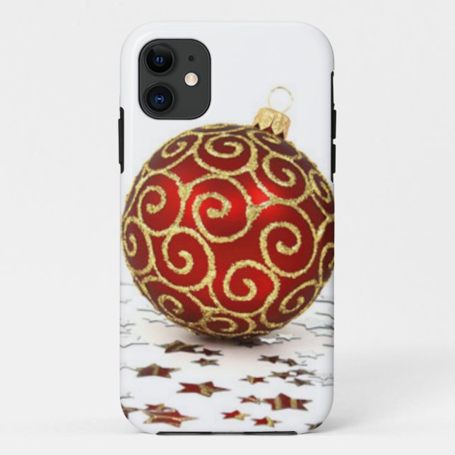 Decorative Red Christmas Balls Case-Mate iPhone Case (Back)