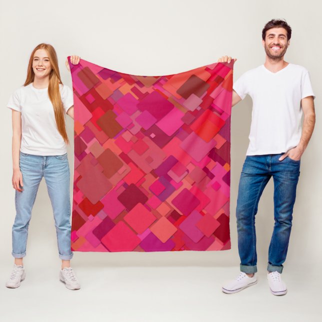 Decorative Red Fleece Blanket (In Situ)