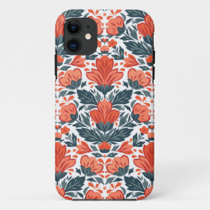 Decorative red flowers Case-Mate iPhone case
