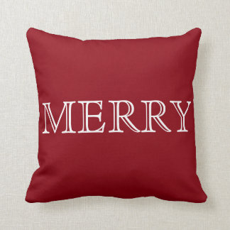 Decorative Red & White Merry Christmas Cushion