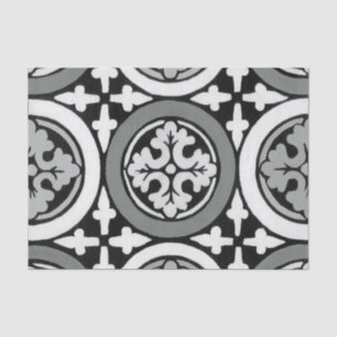 Decorative Renaissance Rosette Tile Design Tissue Paper