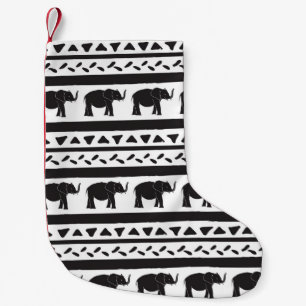 Decorative repeat seamless pattern with hand drawn small christmas stocking