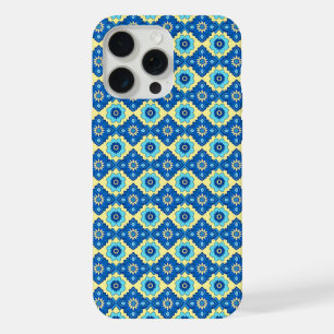 Decorative Retro Geometric Floral Pattern iPhone 15 Pro Max Case