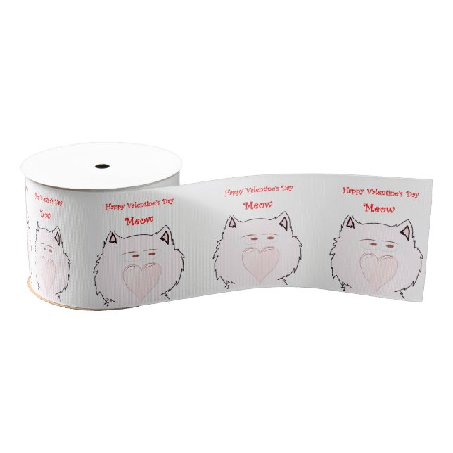 decorative ribbon children cats grosgrain ribbon (Spool)