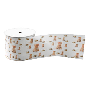 decorative ribbon children cats grosgrain ribbon