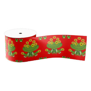 decorative ribbon children frogs grosgrain ribbon
