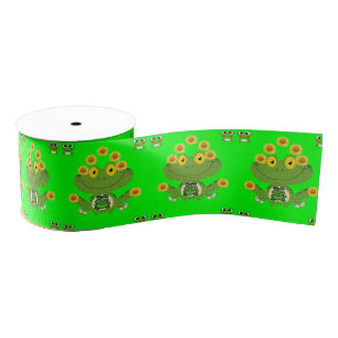decorative ribbon children frogs grosgrain ribbon