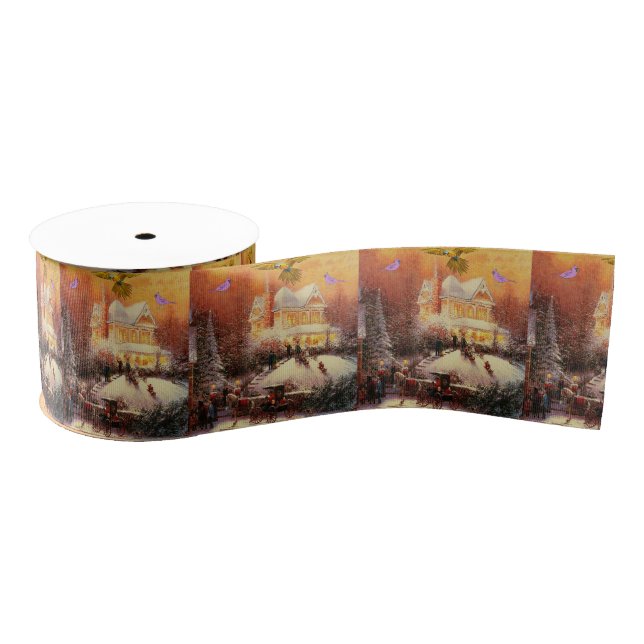 decorative ribbon christmas grosgrain ribbon (Spool)