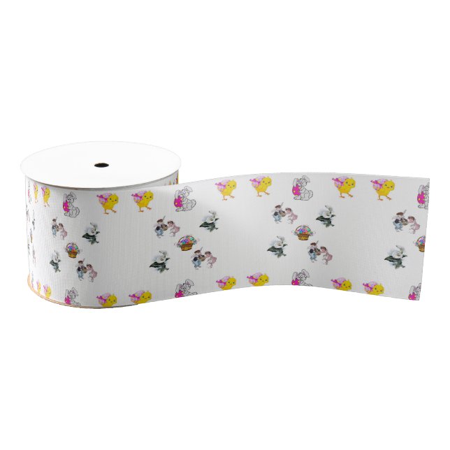 decorative ribbon easter bunny grosgrain ribbon (Spool)