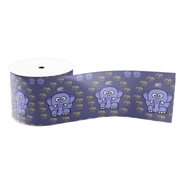 decorative ribbon elephants grosgrain ribbon (Spool)