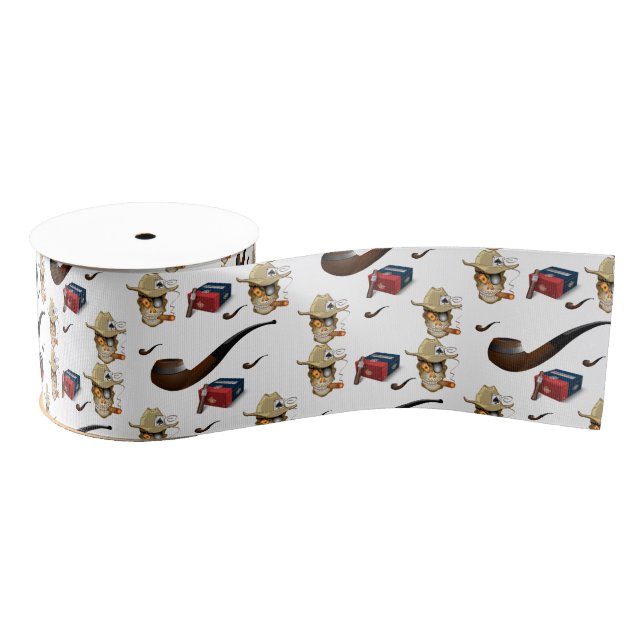 decorative ribbon mancave cigars grosgrain ribbon (Spool)