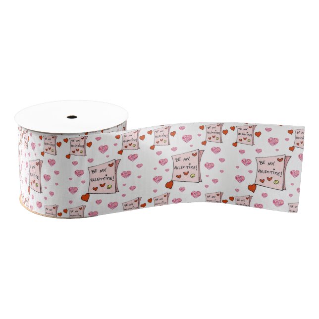 decorative ribbon valentines love grosgrain ribbon (Spool)