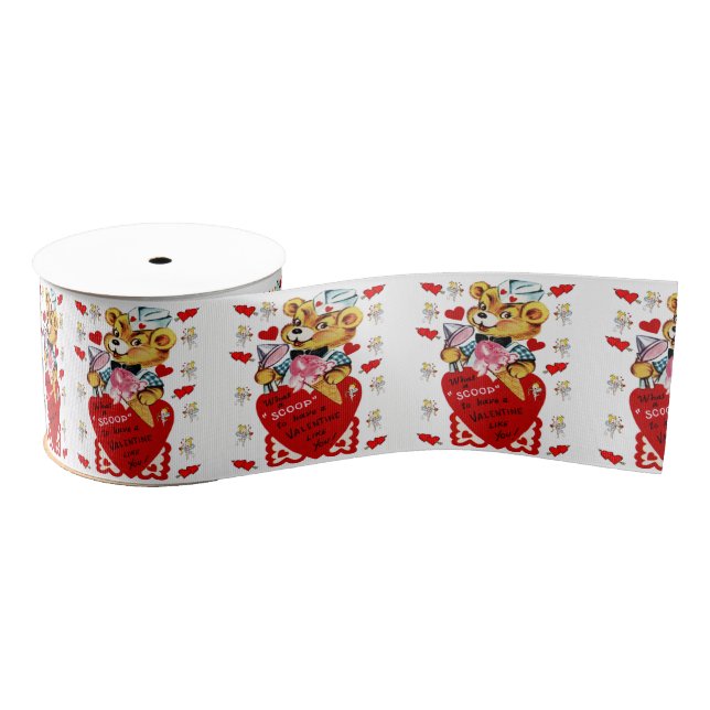 decorative ribbon valentines love grosgrain ribbon (Spool)