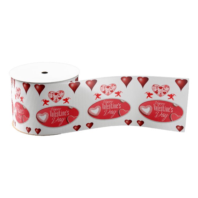 decorative ribbon valentines love grosgrain ribbon (Spool)