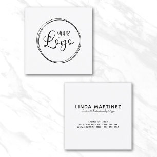 Decorative Rings for Your Business Logo Square Business Card