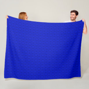 Decorative Royal Blue Governor Satin Pattern Fleece Blanket