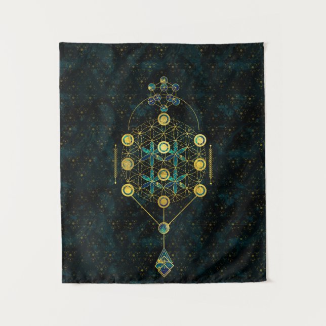 Decorative Sacred Geometry symbol Tapestry (Front)