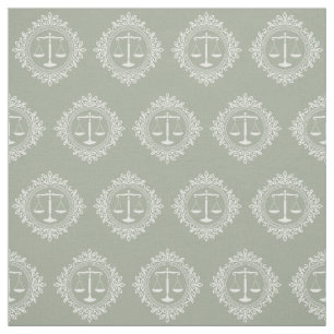 Decorative Scales of Justice   Law Gifts Fabric