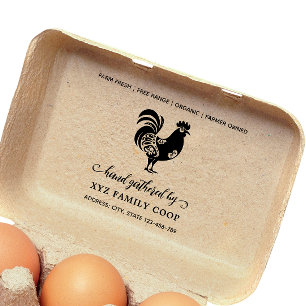Decorative Script Chicken business stamps 