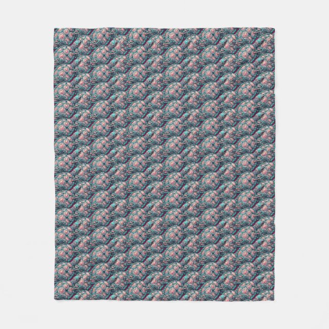 Decorative Sea Turtle Fleece Blanket (Front)