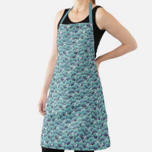 Decorative Sea Wave Background Apron
