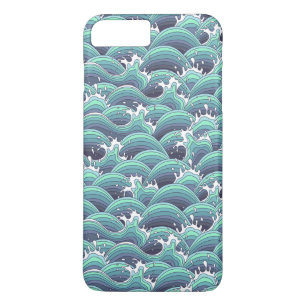 Decorative Sea Wave Background Case-Mate iPhone Case