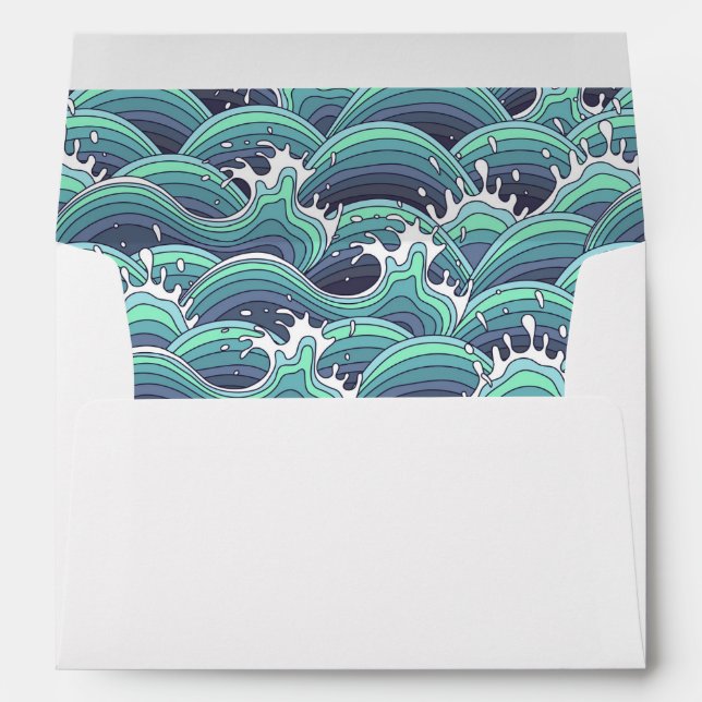 Decorative Sea Wave Background Envelopes (Back (Bottom))