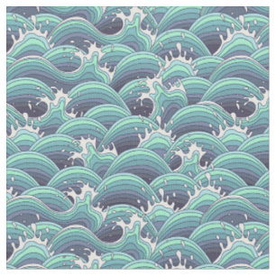 Decorative Sea Wave Background Fabric