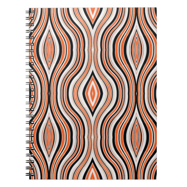 Decorative seamless light grey, black and antique  notebook (Front)