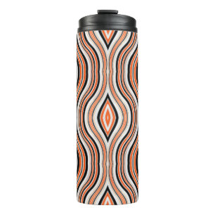 Decorative seamless light grey, black and antique  thermal tumbler