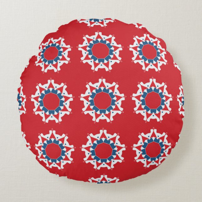 Decorative seamless pattern. Abstract texture desi Round Cushion (Front)