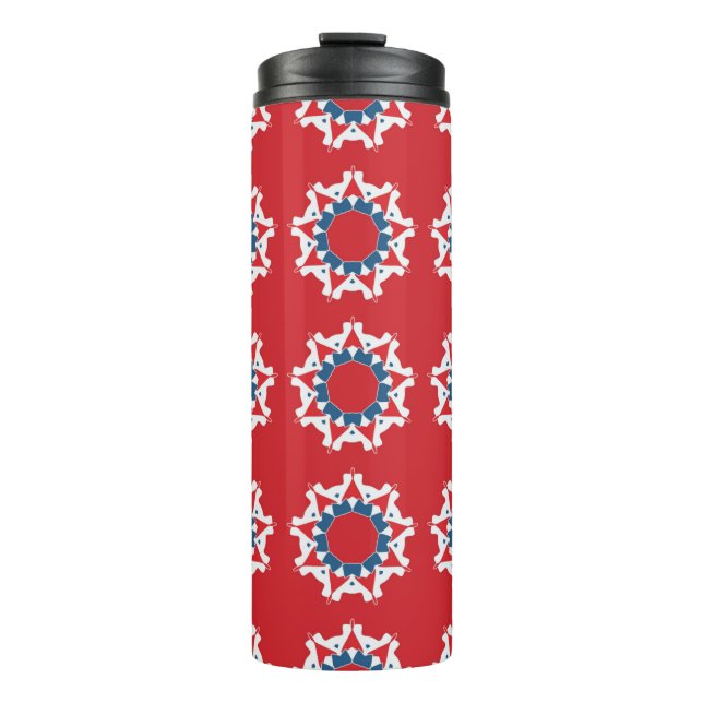 Decorative seamless pattern. Abstract texture desi Thermal Tumbler (Front)