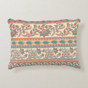 Decorative seamless pattern of borders with flower cushion