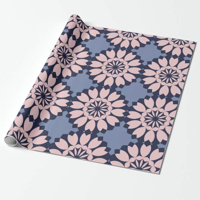 Decorative seamless pattern of different geometric wrapping paper (Unrolled)
