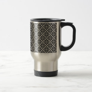 decorative seamless pattern on thermal tumbler travel mug