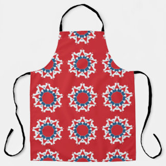 Decorative Seamless Pattern Round Element Apron
