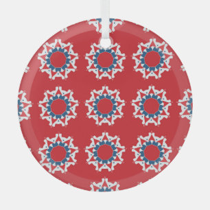 Decorative Seamless Pattern Round Element Glass Tree Decoration